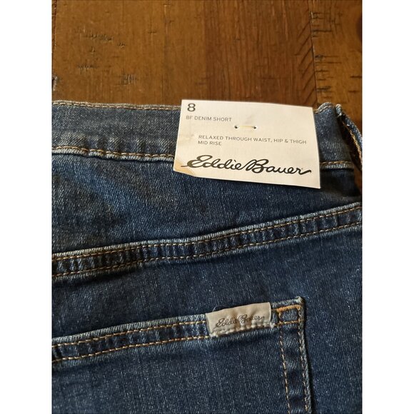 Eddie Bauer Boyfriend Midrise Denim Shorts Size 8 NWT - Picture 5 of 7